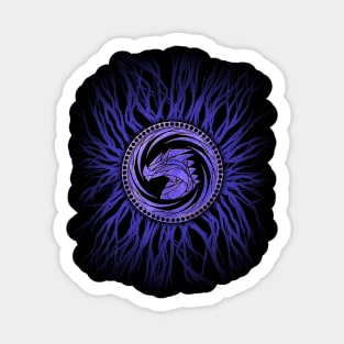 Dragon Coin and Roots - Color on Dark Sticker